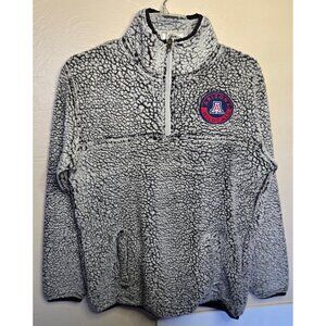 University of Arizona Wmns Faux Sherpa 1/4 Zip Pullover Size Small Wildcats Cozy